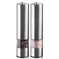 Electric And Grinder Set (Batteries Not Included) Automatic Adjustable Shakers Stainless Steel Powered Mills Operated Kitchen Peppermills For W/Light Housewarming And