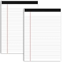 Legal Pads 8.5 x 11 Basic Note Pads 8.5 x 11.75 inch - Premium Quality 21lb Paper Notepad - Wide Ruled Writing Pads Perfect for Writing and Note-Taking - 30 Sheets per Pad - Pack of 2
