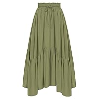 Scarlet Darkness Maxi Skirts for Women High Waist Renaissance Skirt Long Skirt with Pockets