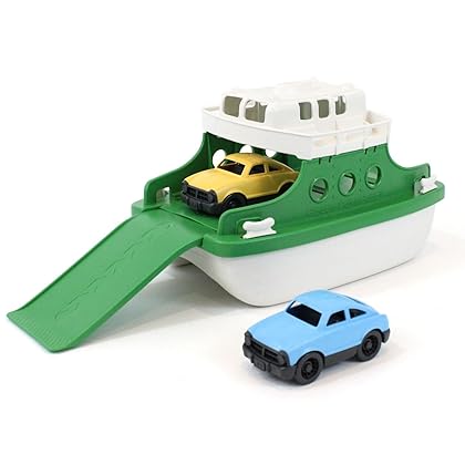 Green Toys Ferry Boat Bathtub Toy, Green/White, 10