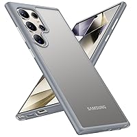TORRAS Shockproof for Samsung Galaxy S24 Ultra Case 6.8'',12FT Military Grade Drop Tested, Protective Hard Semi-Clear Matte Back & Soft Edge Slim Galaxy S24 Ultra Case Guardian Series, Grey