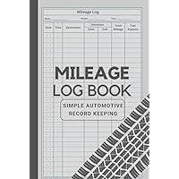 Mileage Log Book, Simple Automotive Record Keeping: Vehicle Journey Tracker for Documenting Personal and Business Tax Expenses. Self Employed Odometer / Destination Recording. Mileage Log Book, Simple Automotive Record Keeping: Vehicle Journey Tracker for Documenting Personal and Business Tax Expenses. Self Employed Odometer / Destination Recording. Paperback Hardcover