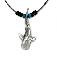 Shark Necklace for Men and Women- Whale Shark Necklace for Women, Gifts for Shark Lovers, Shark Jewelry, Whale Shark Pendant, Gifts for Scuba Divers, Sea Life Pewter Pendant Necklace