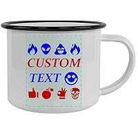 Custom Printed 12oz Stainless Steel Camping Mug CP07 - Add Your Custom Text - Graphic Mug