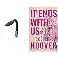 Energizer LED Book Light, Clip On Reading Light for Books and Kindles, Batteries Included, Pack of 1, Black & It Ends with Us: A Novel (1)