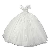 Quinceanera Dress Sparkling Butterfly Long Ball Gown Prom Dress Lace Appliques Party Ball Gown Sweet 15 Dress
