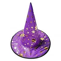 Cosplay Costumes for Kids, Halloween Kids Hooded Cape Cloak + Witch Pointy Hat, Costume Outfits for Dress Up Role-Play(Purple#05,one size)