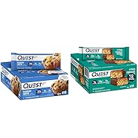 Quest Blueberry Muffin & Chocolate Coconut Hero Protein Bars Bundle, High Protein, Low Carb, Gluten Free, 12 Count Each