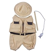 Fisherman w/Hat and Pole Outfit Teddy Bear Clothes Fit 14 - 18 Build-A-Bear and Make Your Own Stuffed Animals