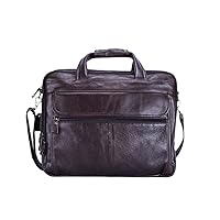 Men Genuine Leather Briefcases Handbag 15.6