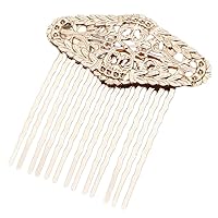 2 Pcs Olive Leaves 13 Teeth Metal Hair Side Combs Vintage Golden Wedding Veil Hair Combs DIY Hair Clip Combs Hair Pin