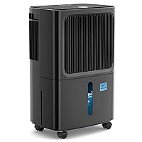 2,500 Sq.Ft Dehumidifier for Basement with Drain Hose, 34 Pint Dehumidifiers for Home, Bathroom, 3 Operation Modes, Intelligent Humidity Control, Child Lock, 24H Timer (Black)