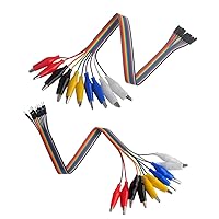 Alligator Clip to Breadboard Jumper Wire Test Lead Dupont Cable 10pin 20cm Male Female for Arduino Microbit Jetson Nano Raspberry Pi LED Strip