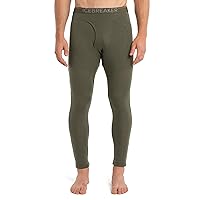 Icebreaker Men's Standard 175 Everyday Cold Weather Leggings-Wool Base Layer Thermal Pants with Fly
