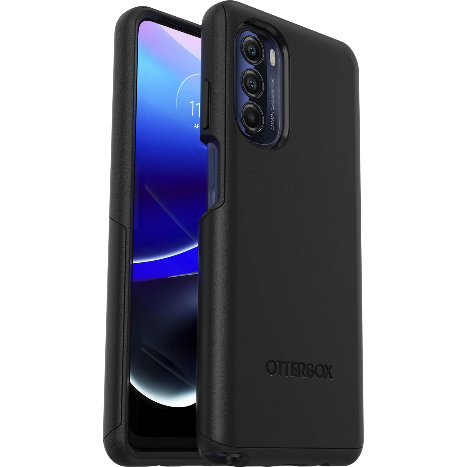 OtterBox moto g STYLUS 5G (2022) Commuter Series Lite Case - BLACK, slim & tough, pocket-friendly, with open access to ports and speakers (no port covers),