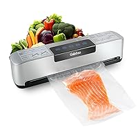 Galobao Automatic Vacuum Sealer, Heat Seal Food Vacuum Sealer Machine, Super Suction with Three Modes that Preserves Dry/Moist/Liquid Food, LED Touch Screen, 15 Pcs Vacuum Seal Bags Starter Kit.