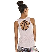icyzone Women's Lightweight Breathable Open Back Workout Athletic Yoga Tank Tops