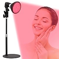 Red Light Therapy Lamp-72W 36 LED Infrared Light Therapy Device with Adjustable Stand, 18pcs 660nm Red and 18pcs 850nm Near Infrared Red Led Light (Red Bulb with Stand)