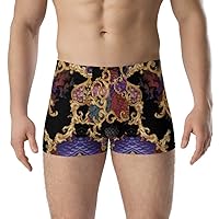 Boxer Briefs Underwear Men’s Mosaic Gold Colorful Baroque