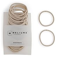 Heliums Large Hair Ties - Light Blonde - 30 Pack, 2.25 Inch Thick Ponytail Holders, 4mm Hair Elastics