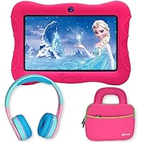 Contixo 7 inch Kids Learning Tablet Bundle - 2GB RAM 32GB Storage, Bluetooth, Android 10, Dual Cameras, Parental Control, Kids Bluetooth Headphone & Tablet Bag