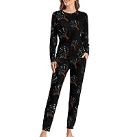 For Future Scientists Womens Pajama Sets Long Sleeve Top And Pants Soft Comfortable Sleepwear Loungewear Set