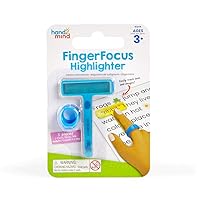 FingerFocus Highlighter, Guided Reading Strips, Reading Tracker, Color Overlays for Dyslexia, ADHD Tools for Kids, Reading Classroom Supplies, Finger Pointer, Reading Accessories (1 Pack)