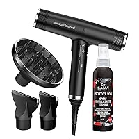 GAMA PROTECT.ION Heat Protectant Thermal Spray Bundle with IQ Perfetto Professional Dryer Black
