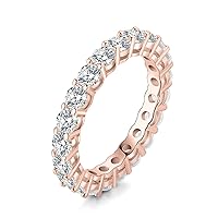 JewelryPalace Fashion Jewellery Classic Moissanite Stacking Ring Eternity Ring Women's Slim Wedding Rings Women's Ring Silver 925 Wedding Rings Wedding Rings Front Ring Band Ring Women Jewellery with Stone