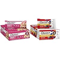 Quest Protein Bars (12 Count) and Chocolatey Peanut Protein Coated Candies (12 Count)