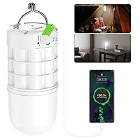 8000mAh Camping Lantern Rechargeable,1320 LM Flashlight Portable Camping Light,3 Light Modes and Stepless Dimmable, Portable Lights for Home, Power Outages/Hiking/Garage(White Light)