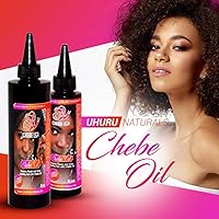 Uhuru Naturals Chebe Oil (4 oz) – African Chebe Serum Treatment w/Ostrich Oil & Essential Oils - Natural Repair, Growth & Moisture For Dry Scalp & Hair (4oz)