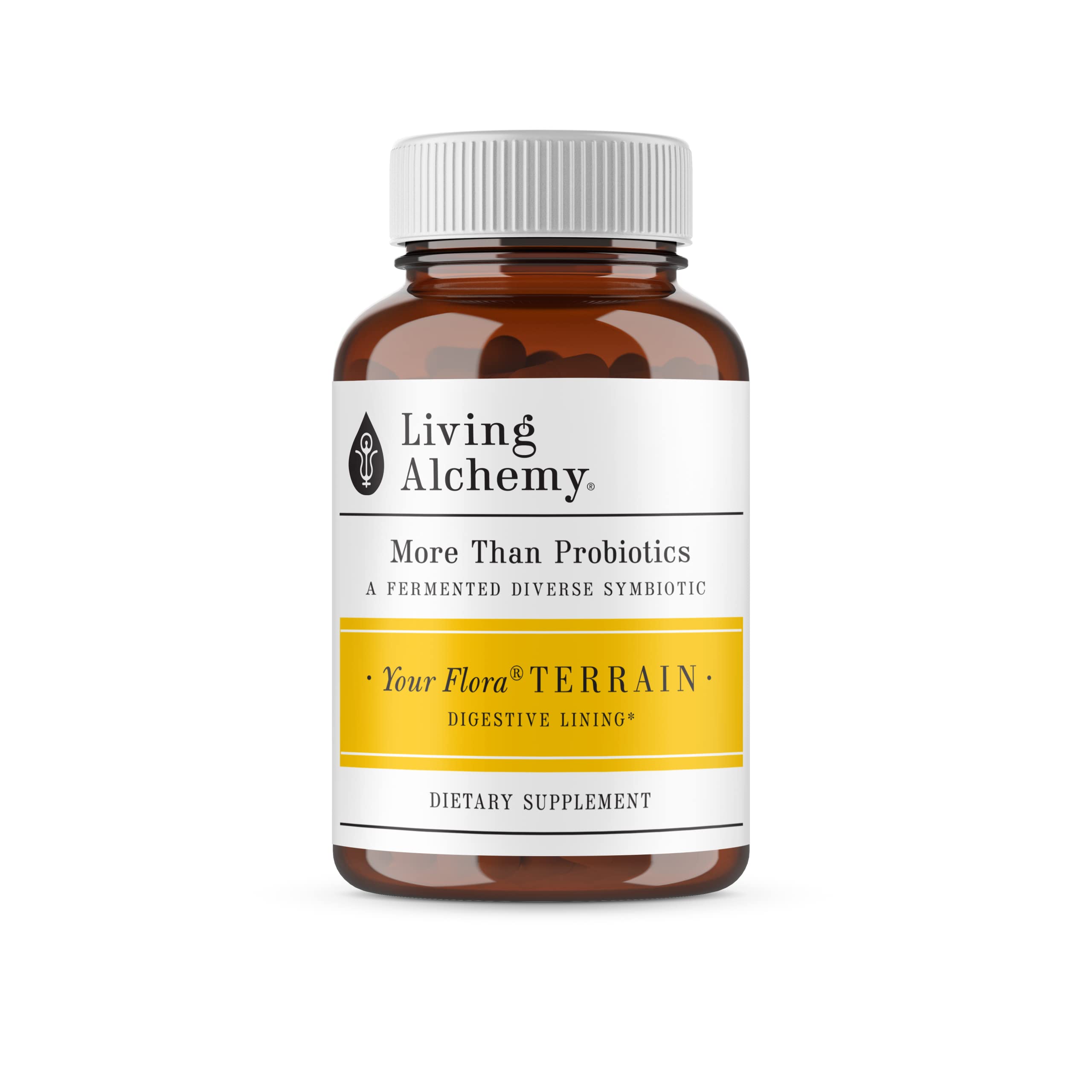 Living Alchemy Your Flora® Probiotic Terrain 60 Vegan Capsules | 35 Fermented Strains For Leaky Gut And Digestive Lining | Whole Food Symbiotic With Probiotics, Postbiotics And Prebiotics | USDA Certified Organic, Non-GMO Project Verified