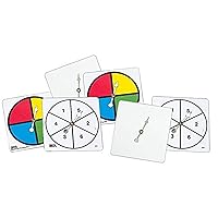 hand2mind Assorted Spinners Classroom Set, Probability Spinner, Dry Erase Spinner Wheel, Plastic Spinners for Classroom, Arrow Game Spinner, Math Classroom Supplies, Math Manipulatives (Set of 90)