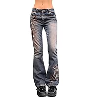 Women's Baggy Denim Pants High Waisted Y2K Wide Leg Oversized Plus Size Boyfriend Cargo Jeans Streetwear Trousers
