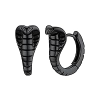 Snake Jewelry for Women Men Serpent Huggie Hoop Earrings Dainty Minimalist Ear Jewelry Lightweight Hypoallergenic