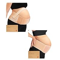 KeaBabies 2-in-1 Pregnancy Belly Support Band and Maternity Belly Band for Pregnancy - Maternity Belly Bands for Pregnant Women, Pregnancy Belt, Belly Support - Soft & Breathable Pregnancy Belt