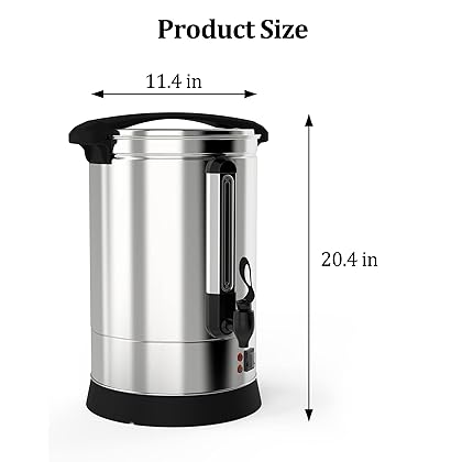 RIEDHOFF 100 Cup Commercial Coffee Maker, [Quick Brewing] [Food Grade Stainless Steel] Large Coffee Urn Perfect For Church, Meeting rooms, Lounges, and Other Large Gatherings-14 L