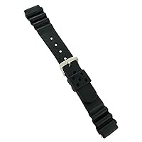 20mm Kreisler Polyurethane Soft Flexible Long Lasting Black Watch Band PS-11