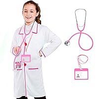 Kids Doctor Costume, Kids Doctor Coat Career Day Dress Up Costume for Toddler Girls Kids