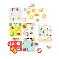 Let’s Play Yummy Bingo Game - Includes 6 Boards and 24 Tokens Educational Guide for Parents with 30 Ways to | Promotes Early Learning Fine Motor Skills Ages 18 Months +, Multicolored