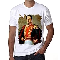 Simon Bolivar, Old Celebrities, White, Men's Short Sleeve Round Neck T-Shirt,