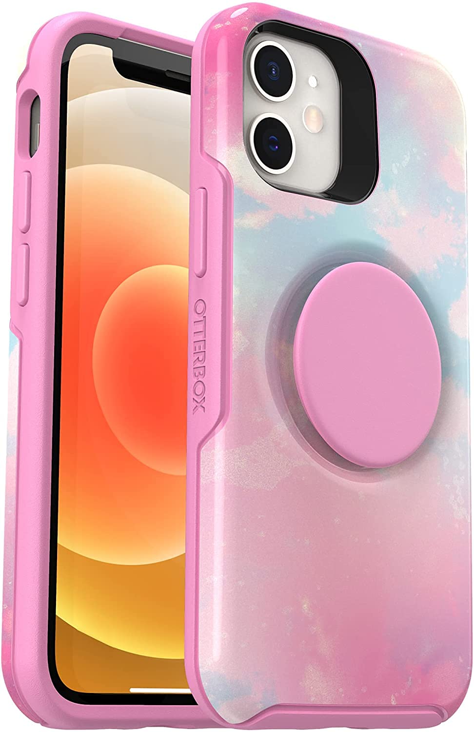 OtterBox + Pop Symmetry Series Case for iPhone 12 Mini (NOT 12/Pro/Pro Max) Non-Retail Packaging - Daydreamer Pink