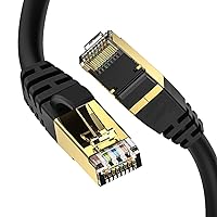 40Gbps 2000Mhz Heavy Duty Gigabit Ethernet Cord with Gold Plated RJ45 Connector for Router Gaming PC Deegotech High Speed Flat LAN Cable Modem Cat 8 Ethernet Cable 50 ft 