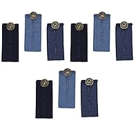 Denim Waistband Extenders for Pants, Shorts & Skirts - Button on for an Extra Inch of Breathing Room & Waistline Comfort