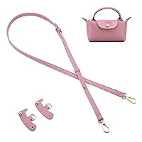 DEVPSISR Leather Purse Strap Suitable for Longchamp Handbag,Crossbody Adjustable Shoulder Strap Conversion Kit, Pink, DEHS0003-Pink