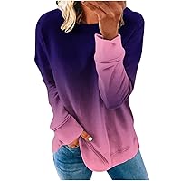 Womens Tops Fashion Long Sleeve Shirts Printed Sweatshirt Casual Loose Fit Tunic Pullover 2024 Fall Clothes