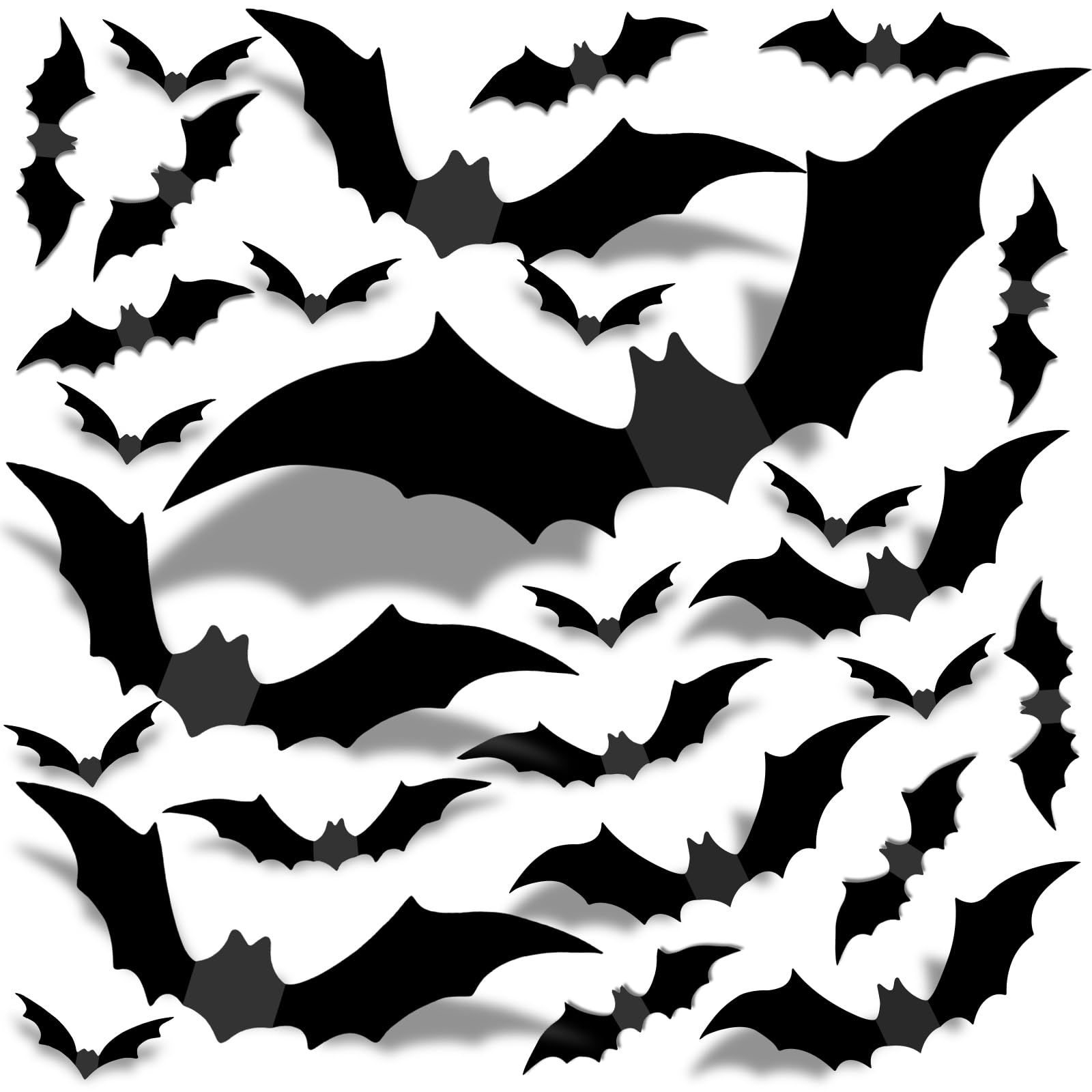 Mua Halloween 3D Bats Decorations, 72PCS 5 Sizes Bats Wall Decor ...