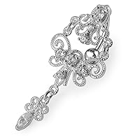 Jeweled Chandeliers Dangling 925 Sterling Silver Belly-Navel Ring Body jewelry