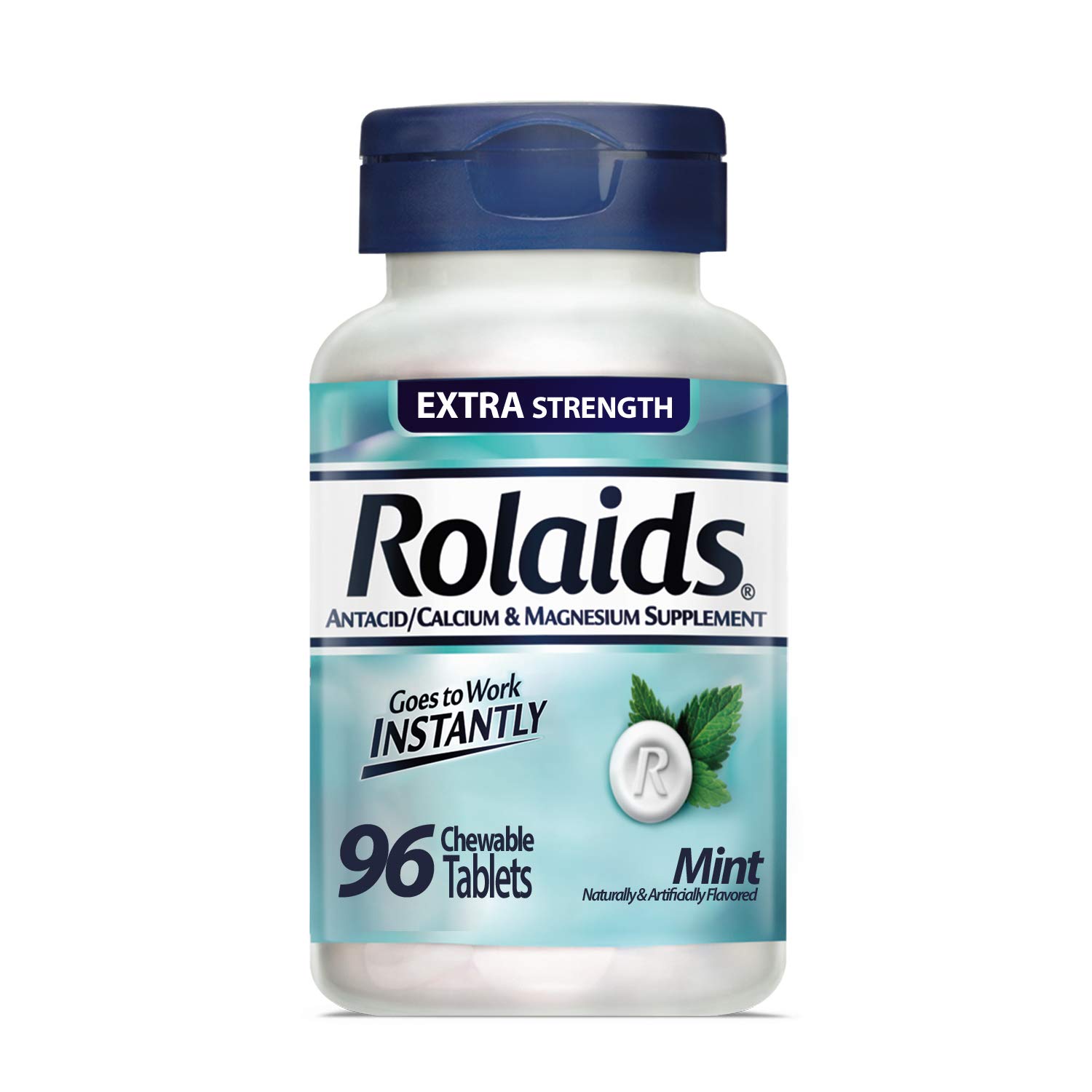 Rolaids Extra Strength Antacid, 96 Chewable Tablets, Mint Flavor, Extra Strength Heartburn Relief